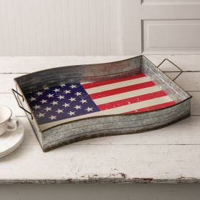 Patriotic American Flag Serving Tray: Perfect for Fourth of July Celebrations and BBQs