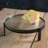 Modern Blocked Glass Dessert Stand - Stylish Serving Tray for Cakes and Treats