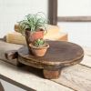 Handcrafted Primitive Round Breadboard - Rustic Kitchen Decor for Serving and Display