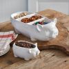 Divided Piglet Bowl - Perfect for Parties and Snacking