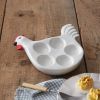 Farmhouse Rooster Deviled Egg Platter - Perfect for Serving Appetizers and Snacks