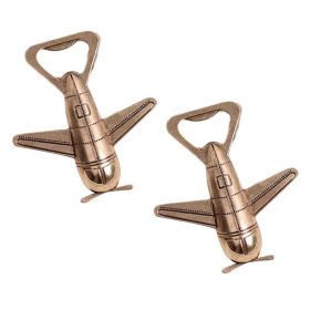 2 Pcs Retro Antique Bronze Aircraft Bottle Opener Metal Airplane Beer Bottle Opener Wedding Favours