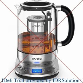 Razorri Electric Tea Maker 1.7L with Automatic Infuser for Tea Brewing, Stainless Steel Glass Kettle