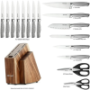 McCook MC20 17pcs Kitchen Knife Set with Block Cutlery Knife Block Set Stainless Steel