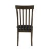 Espresso Finish Set of 2 Chairs Black Faux Leather Upholstered Seat Wooden Kitchen Dining Room Furniture