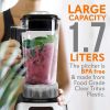 Digital Electric Kitchen Countertop Blender - Professional 1.7 Liter Capacity Home Food Processor Compact Blender