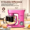 COOKLEE Stand Mixer, 9.5 Qt. 660W 10-Speed Electric Kitchen Mixer with Dishwasher-Safe Dough Hooks, Flat Beaters